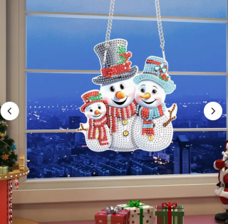 Diamond Painting Weihnachts-Schneemann